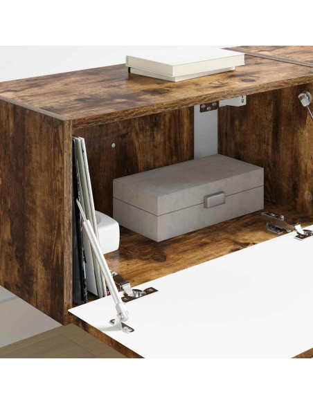 Mobile TV da parete 2 pcs Rovere fumé 60 x 31 x 29.5 cm