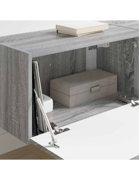 Mobile TV da parete 2 pcs Grigio Sonoma 60 x 31 x 29.5 cm