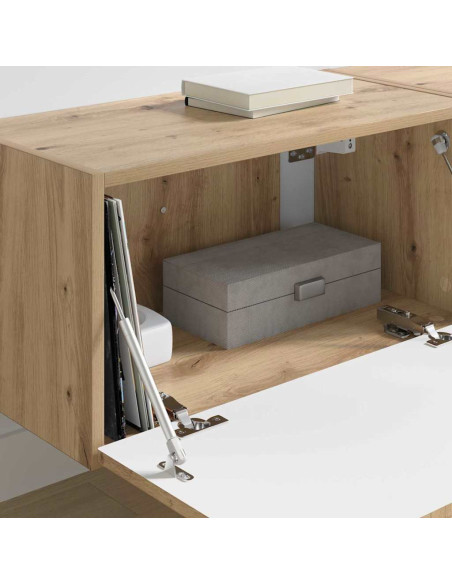 Mobile TV da parete 2 pcs Rovere Artigianale 60 x 31 x 29.5 cm