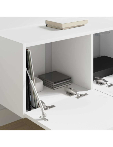 Mobile TV da parete Bianco 60 x 31 x 29.5 cm Legno multistrato