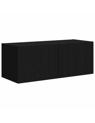 Mobile TV da parete Nero 78,5 x 31 x 29,5 cm Legno multistrato