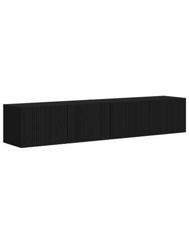 Mobile TV da parete 2 pcs Nero 60 x 31 x 29.5 cm