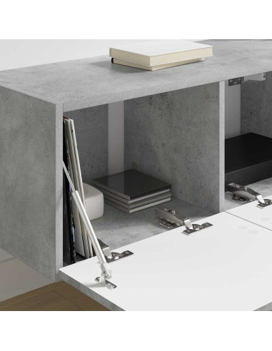 Mobile TV da parete 2 pcs Calcestruzzo 60 x 31 x 29.5 cm