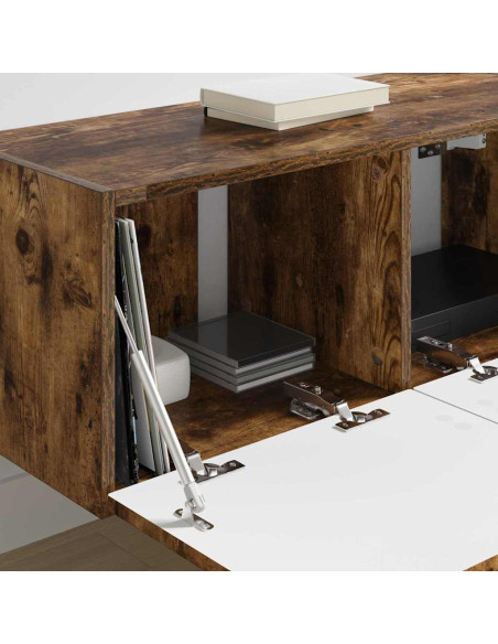 Mobile TV da parete 2 pcs Rovere fumé 60 x 31 x 29.5 cm