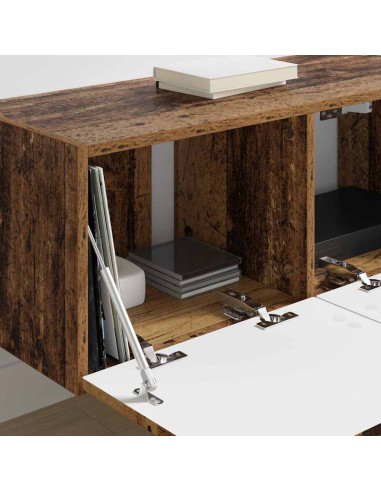 Mobile TV da parete 2 pcs Legno vecchio 60 x 31 x 29.5 cm