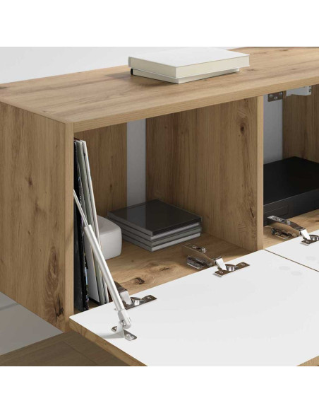 Mobile TV da parete 78,5 x 31 x 29,5 cm Rovere Artigianale