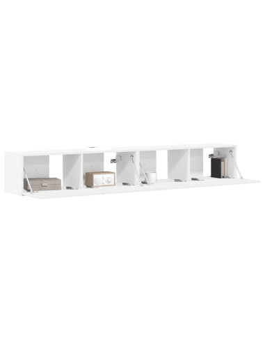 Mobile TV da parete 2 pcs Bianco 98 x 31 x 29,5 cm
