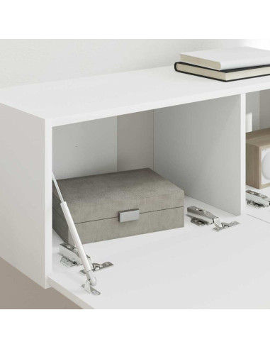 Mobile TV da parete 2 pcs Bianco 98 x 31 x 29,5 cm