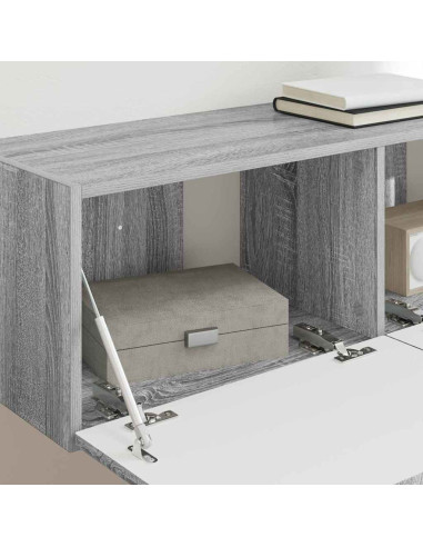 Mobile TV da parete Grigio Sonoma 98 x 31 x 29,5 cm