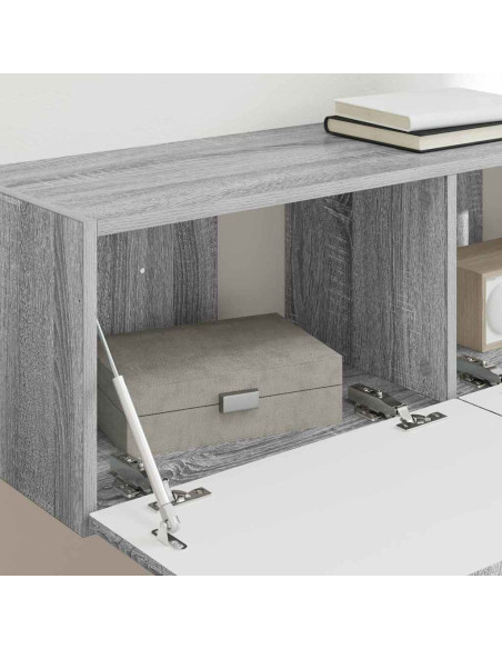 Mobile TV da parete Grigio Sonoma 98 x 31 x 29,5 cm