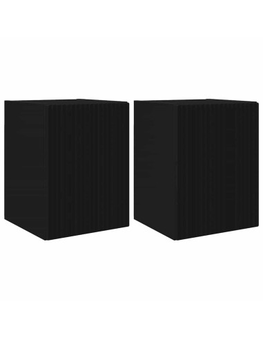 Mobile TV da parete 2 pcs Nero 30 x 31 x 40 cm