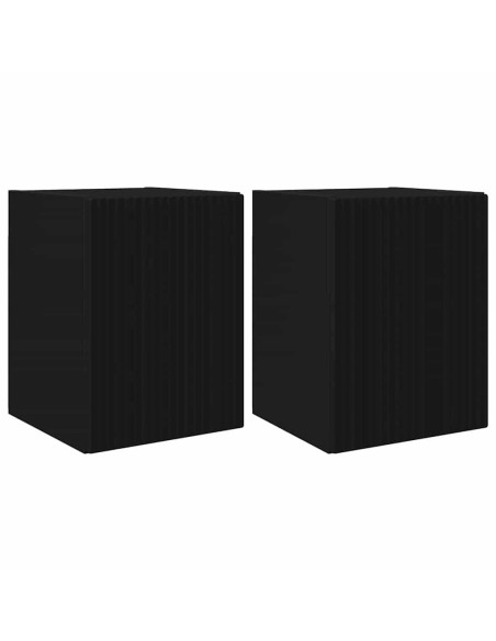 Mobile TV da parete 2 pcs Nero 30 x 31 x 40 cm