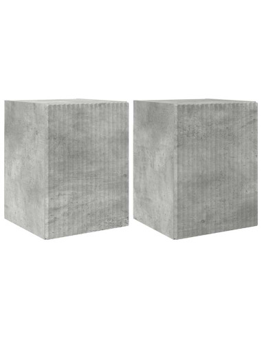 Mobile TV da parete 2 pcs Calcestruzzo 30 x 31 x 40 cm