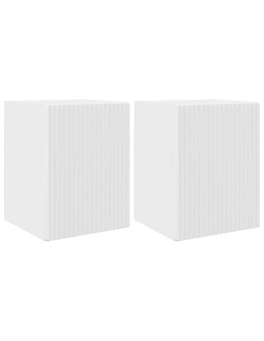 Mobile TV da parete 2 pcs Bianco Lucido 30 x 31 x 40 cm