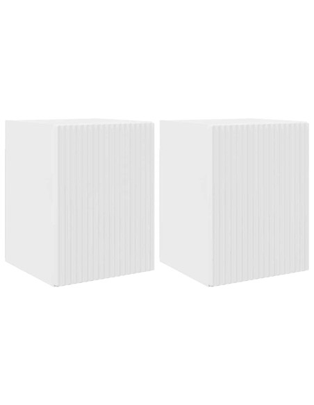 Mobile TV da parete 2 pcs Bianco Lucido 30 x 31 x 40 cm