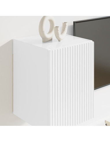 Mobile TV da parete 2 pcs Bianco Lucido 30 x 31 x 40 cm