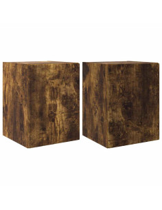 Mobile TV da parete 2 pcs Rovere fumé 30 x 31 x 40 cm 2