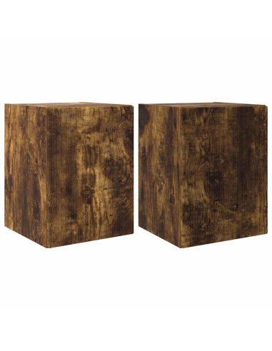 Mobile TV da parete 2 pcs Rovere fumé 30 x 31 x 40 cm