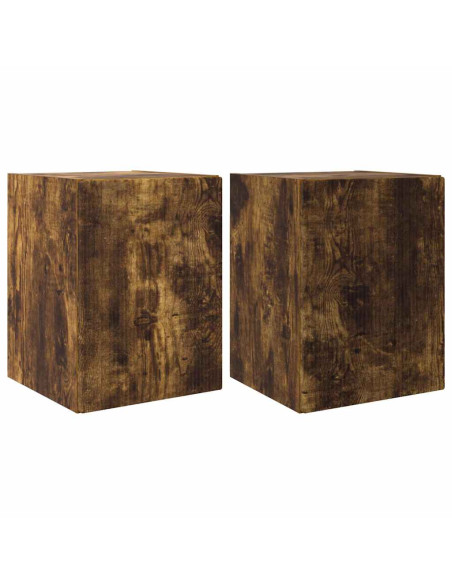 Mobile TV da parete 2 pcs Rovere fumé 30 x 31 x 40 cm