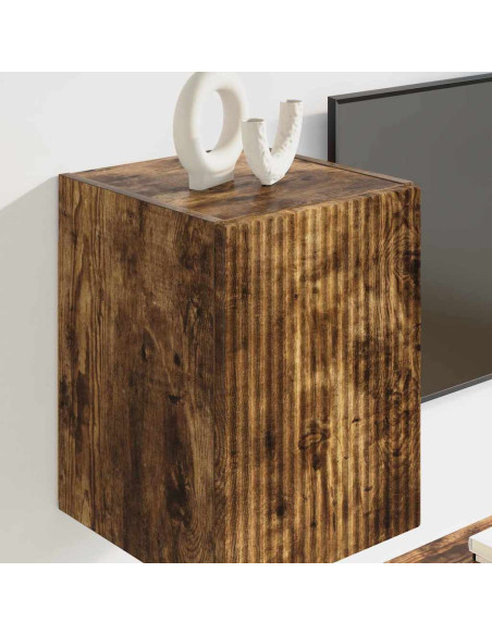 Mobile TV da parete 2 pcs Rovere fumé 30 x 31 x 40 cm
