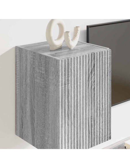 Mobile TV da parete 2 pcs Grigio Sonoma 30 x 31 x 40 cm