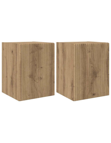 Mobile TV da parete 2 pcs Rovere Artigianale 30 x 31 x 40 cm