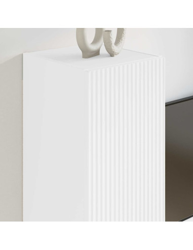 Mobile TV da parete Bianco 30 x 31 x 60 cm Legno multistrato