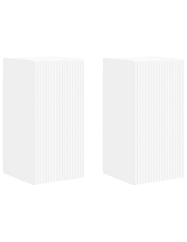 Mobile TV da parete 2 pcs Bianco 30 x 31 x 60 cm