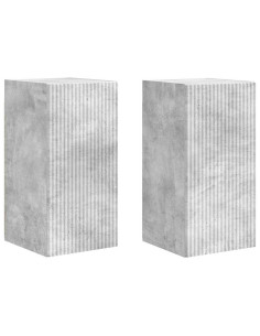 Mobile TV da parete 2 pcs Calcestruzzo 30 x 31 x 60 cm 2