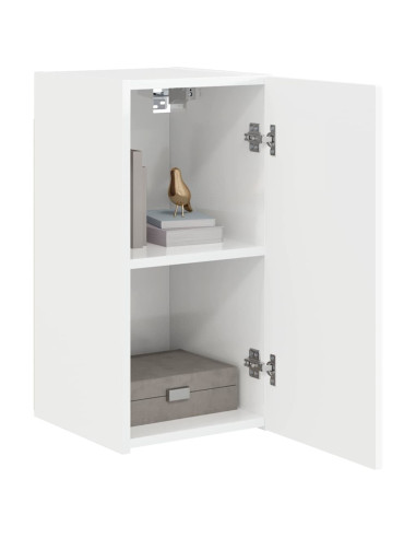 Mobile TV da parete 2 pcs Bianco Lucido 30 x 31 x 60 cm