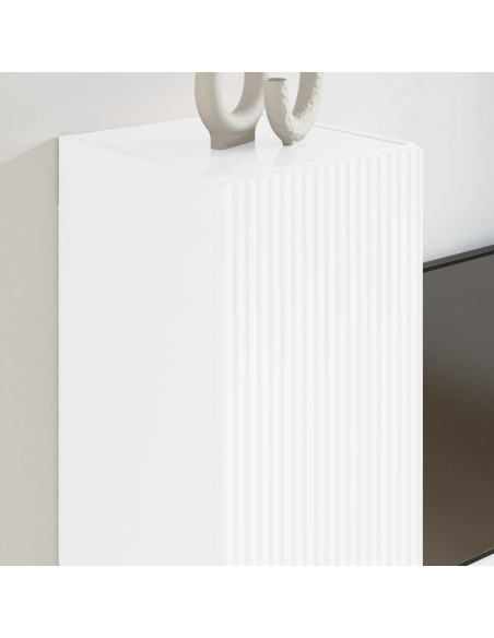 Mobile TV da parete 2 pcs Bianco Lucido 30 x 31 x 60 cm