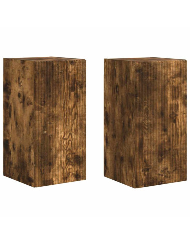 Mobile TV da parete 2 pcs Rovere fumé 30 x 31 x 60 cm
