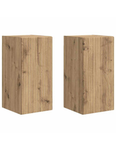 Mobile TV da parete 2 pcs Rovere Artigianale 30 x 31 x 60 cm 2