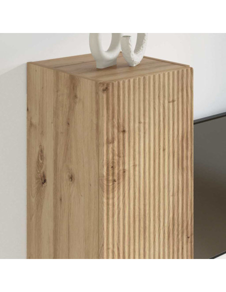 Mobile TV da parete 2 pcs Rovere Artigianale 30 x 31 x 60 cm