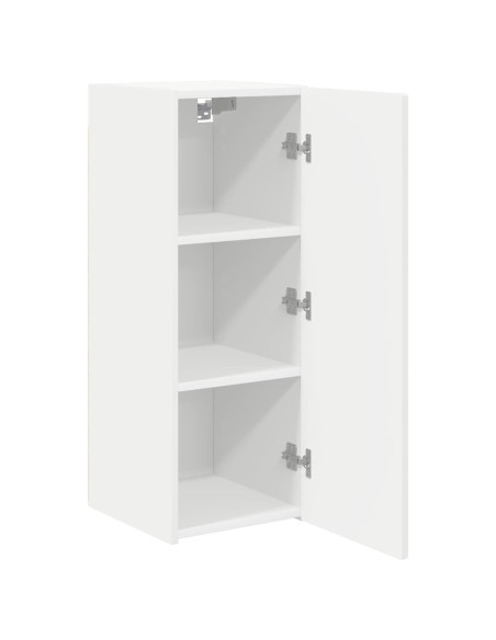 Mobile TV da parete Bianco 30 x 31 x 80 cm Legno multistrato
