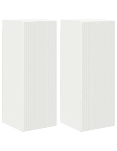 Mobile TV da parete 2 pcs Bianco 30 x 31 x 80 cm 2