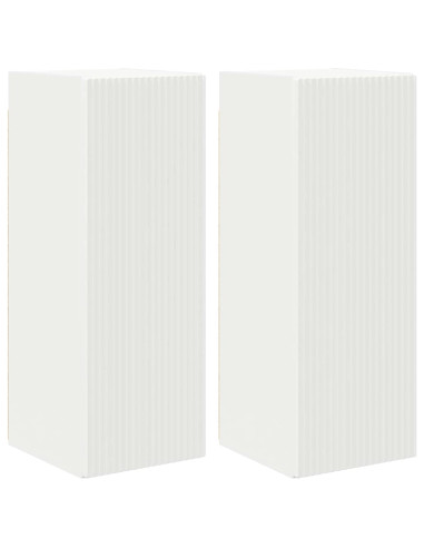 Mobile TV da parete 2 pcs Bianco 30 x 31 x 80 cm