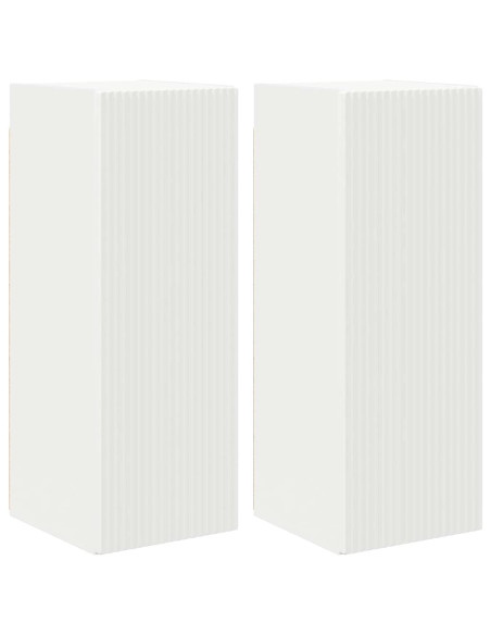 Mobile TV da parete 2 pcs Bianco 30 x 31 x 80 cm