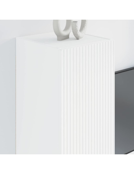 Mobile TV da parete 2 pcs Bianco 30 x 31 x 80 cm