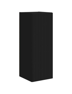 Mobile TV da parete Nero 30 x 31 x 80 cm Legno multistrato 2