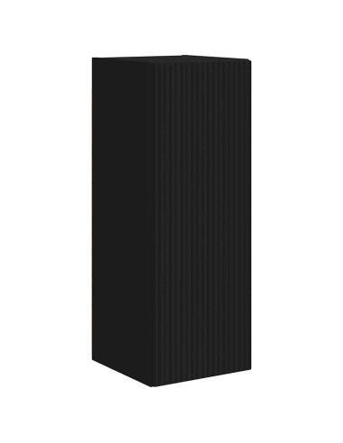 Mobile TV da parete Nero 30 x 31 x 80 cm Legno multistrato