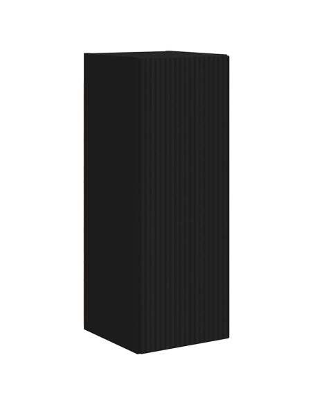 Mobile TV da parete Nero 30 x 31 x 80 cm Legno multistrato