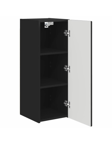 Mobile TV da parete Nero 30 x 31 x 80 cm Legno multistrato