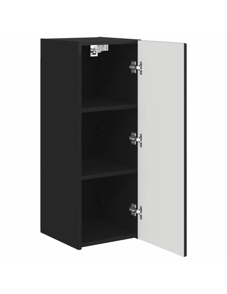 Mobile TV da parete Nero 30 x 31 x 80 cm Legno multistrato
