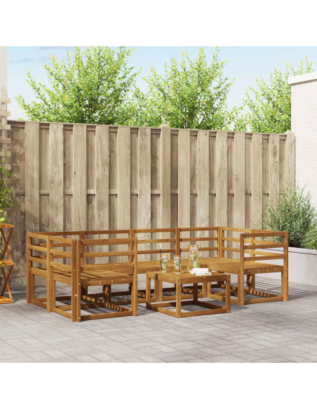 Set di divani da esterno 7 pcs Naturale