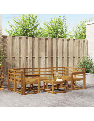 Set di divani da esterno 7 pcs Naturale