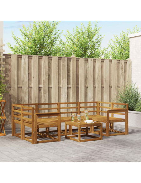 Set di divani da esterno 7 pcs Naturale