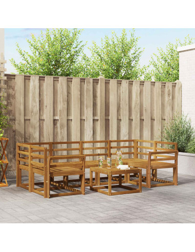 Set di divani da esterno 7 pcs Naturale