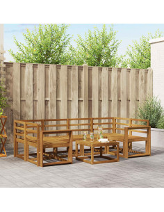 Set di divani da esterno 7 pcs Naturale