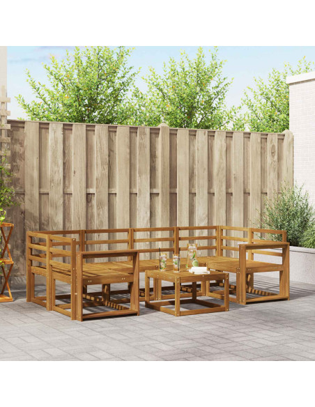 Set di divani da esterno 7 pcs Naturale